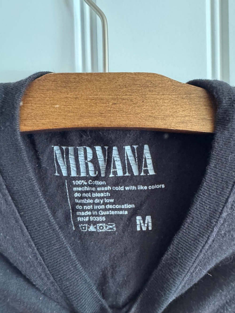 NIRVANA Black Printed Logo Tee - Picture 2 of 2